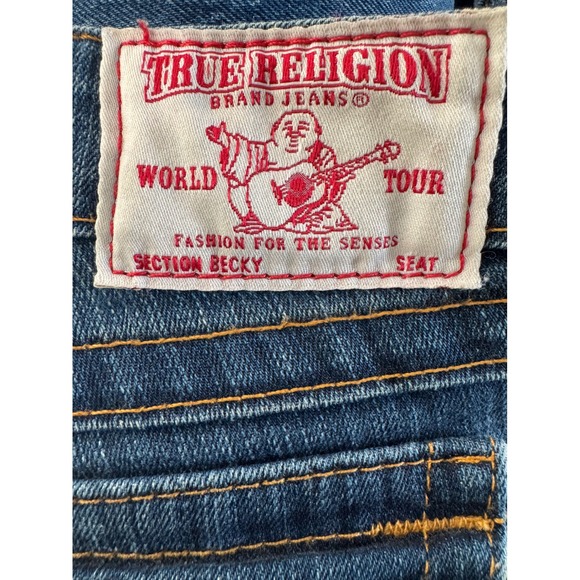True Religion Becky Bootcut Jeans Petite Dark Wash Denim USA Made Size 26 - Picture 14 of 14